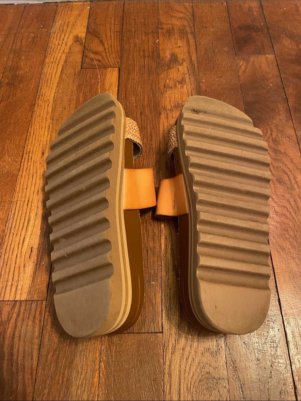Reef Women's Cognac Braided Double-Strap Slide Sandals - Picture 4 of 4